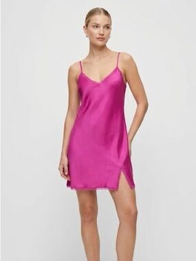Wild Fable Pink Satin Slip Dress